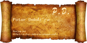 Potor Debóra névjegykártya